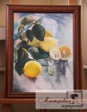 Репродукция картины с лимонами 30х40 в раме (с прорисовкой маслом)