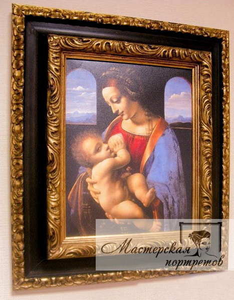 Репродукция Леонардо да Винчи - Мадонна с Младенцем