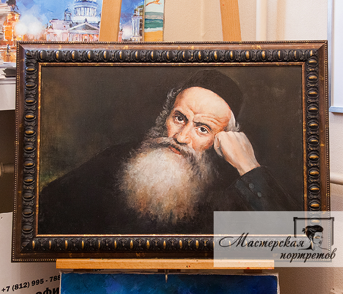 Копия картины Пэн Юдель Моисеевича - Портрет старого еврея