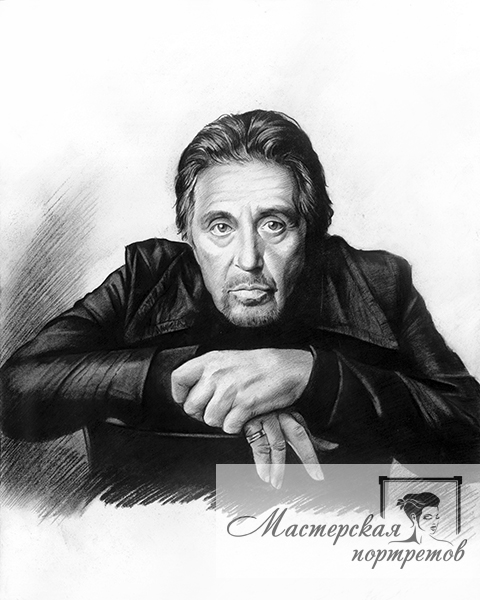 Портрет карандашом Аль Пачино