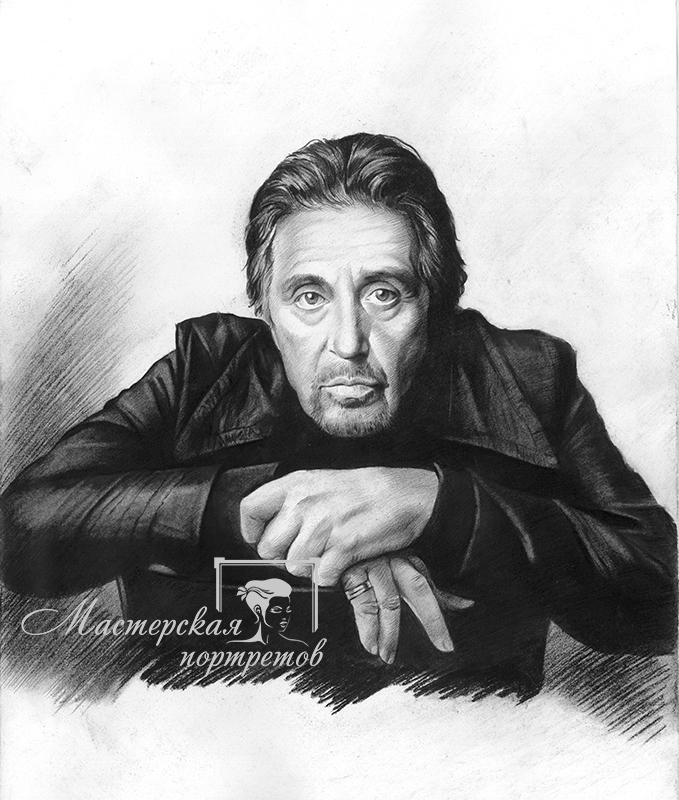 Портрет карандашом Аль Пачино